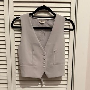 Jason Wu Pale Gray Sleeveless Button-Front Vest